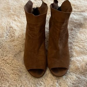 Lucky brand peep toe wedge bootie